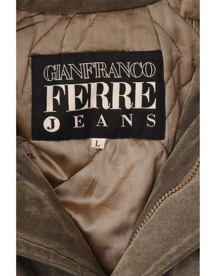 Gianfranco Ferre Herre Hooded Parka Jacket UK 40 Large Grey