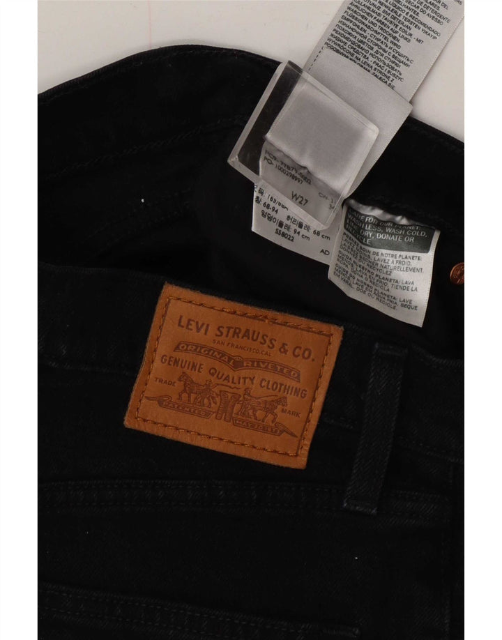 Levi's Dame Distressed Denim Shorts W27 Small Black Bomuld