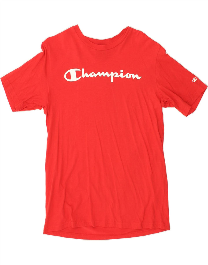CHAMPION Mens Graphic T-Shirt Top Small Red Vintage Champion and Second-Hand Champion from Messina Hembry 