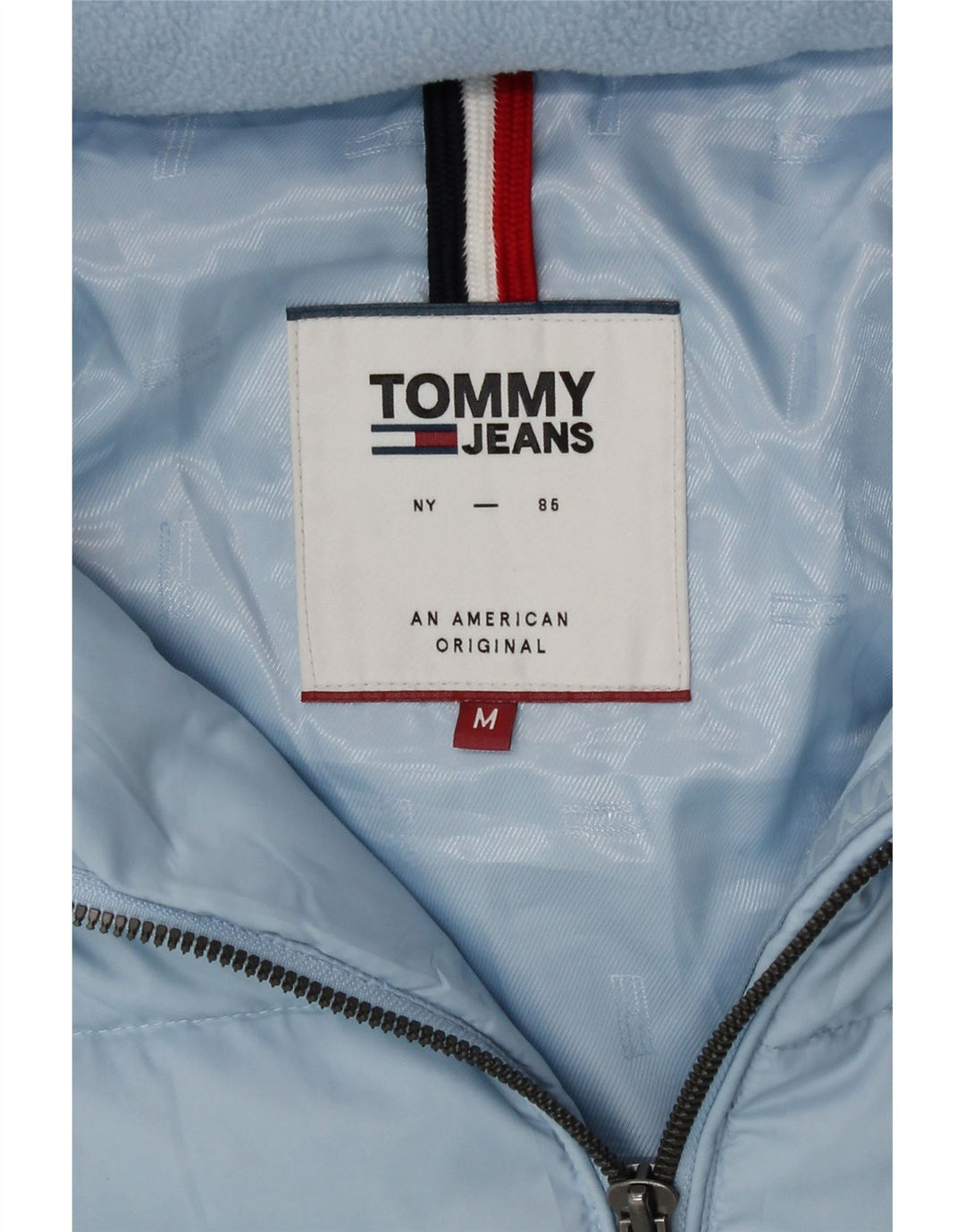 Tommy Hilfiger Dame Hættejakke UK 14 Medium Blue Polyester