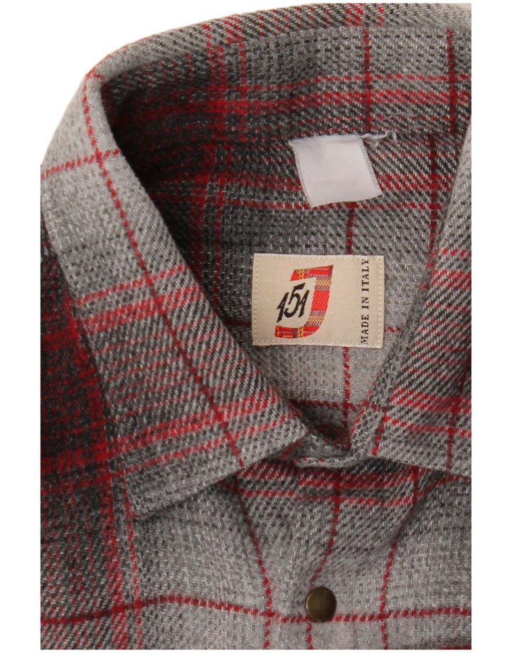 VINTAGE Flannelskjorte til mænd XL Bourgogne Ternet