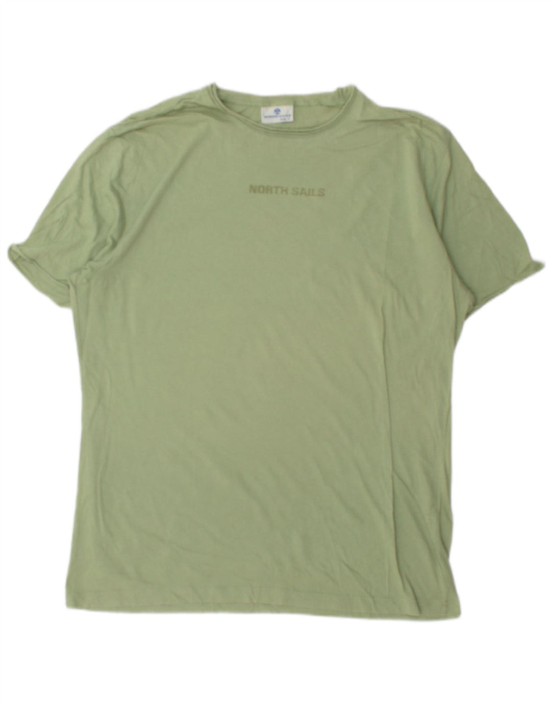 NORTH SAILS Herre Grafisk T-Shirt Top Stor Grøn Bomuld