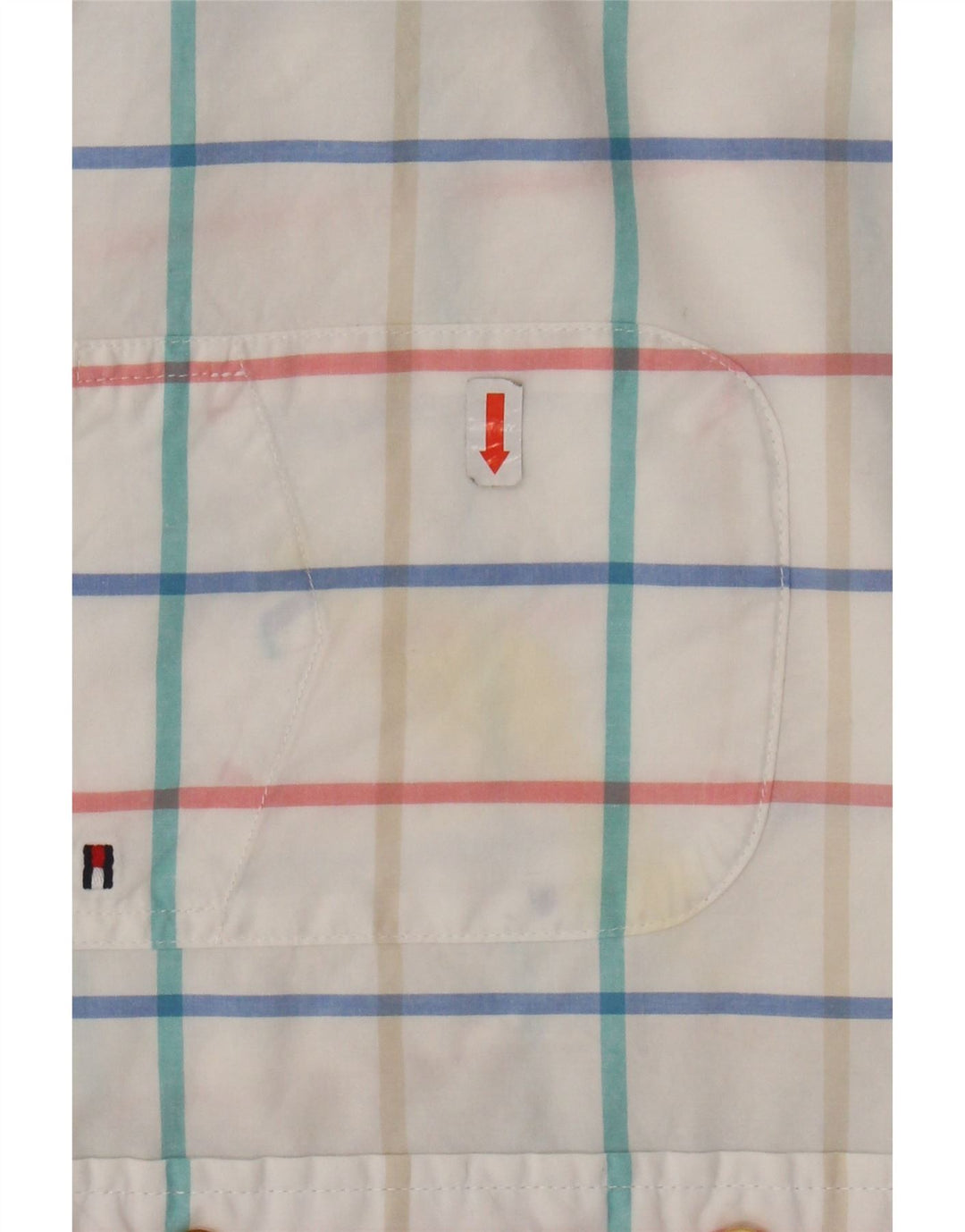 TOMMY HILFIGER Herre Classic Fit skjorte Medium hvid ternet bomuld