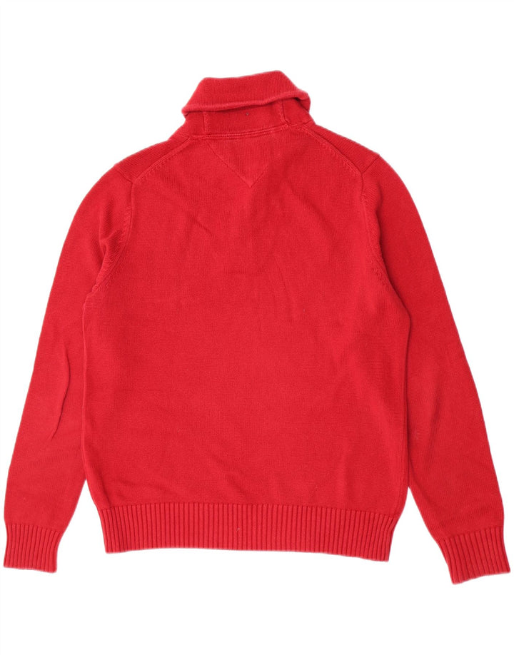 Tommy Hilfiger Herre Shawl Neck Jumper Sweater Lille Rød Bomuld