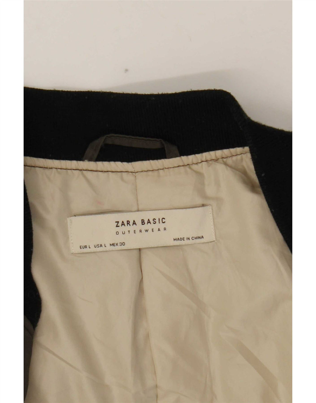 Zara Womens Bomber Jacket UK 14 Large Khaki