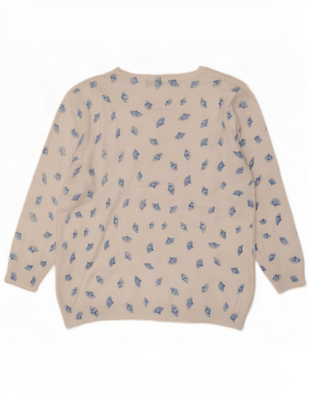 Marks & Spencer Dame Abstrakt mønster Boat Neck Jumper Sweater UK 12 Medi