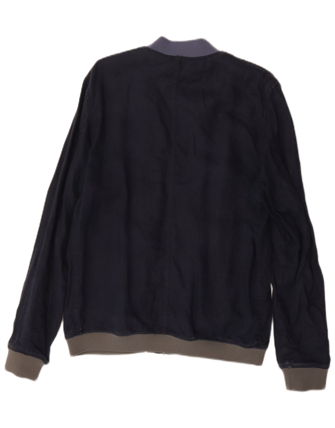 Zara Herre Bomber Jacket UK 40 Large Navy Blue