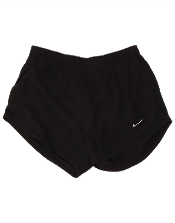 NIKE Dri Fit sportsshorts til kvinder UK 14 Medium Black Polyester