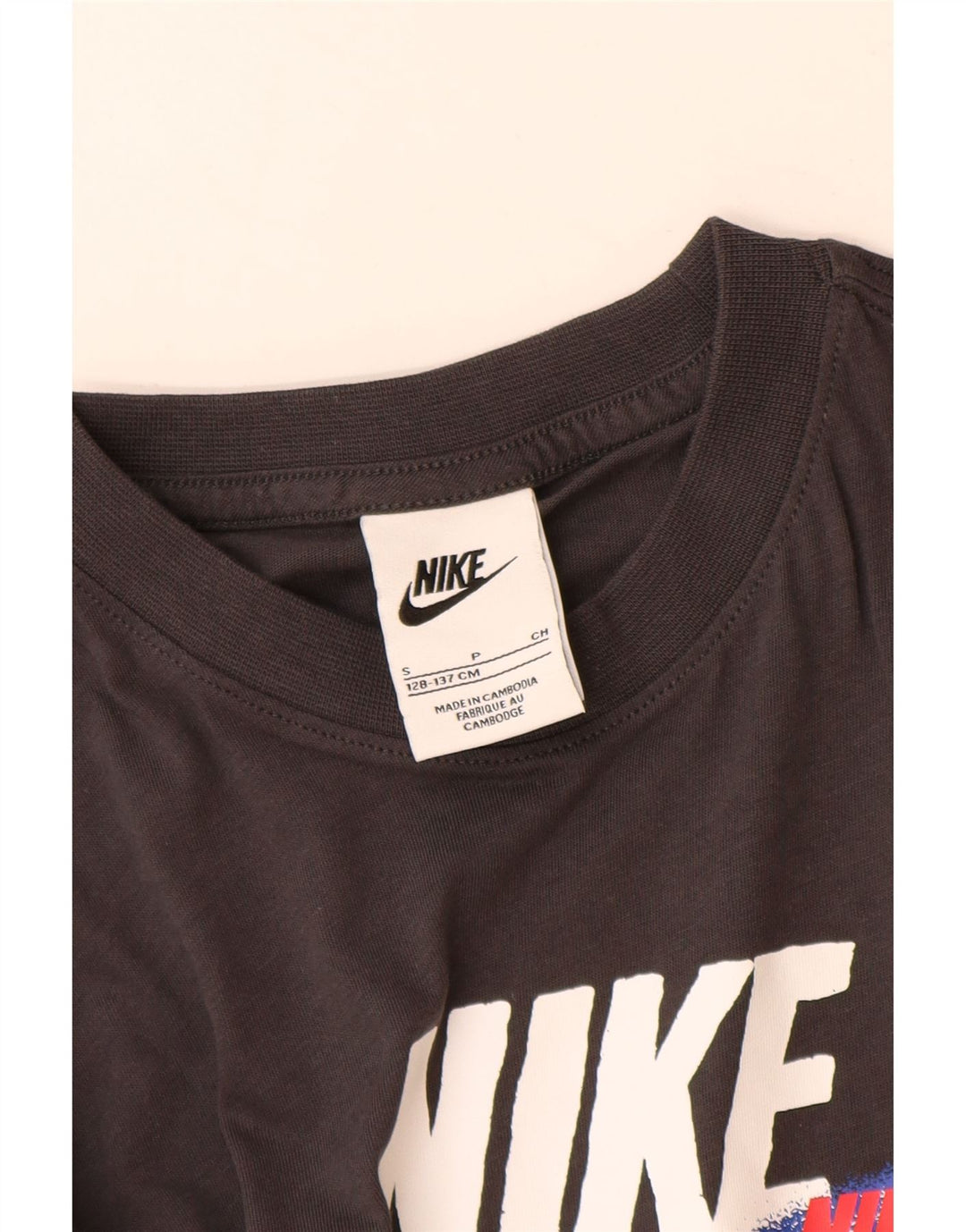 Nike drenge grafisk t-shirt top 8-9 år lille grå bomuld