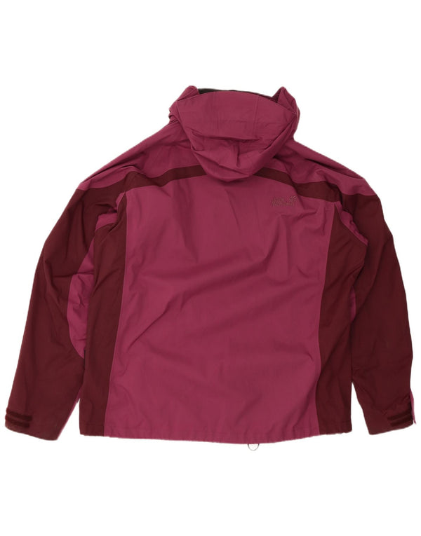 JACK WOLFSKIN oversized regnjakke til kvinder UK 18/20 XL Burgundy
