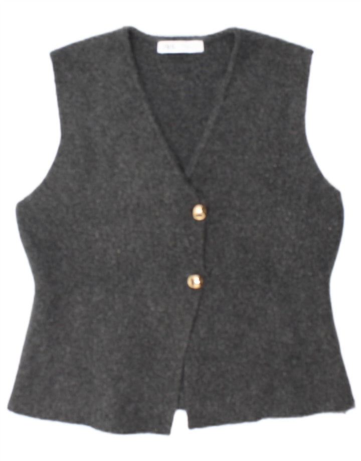 Zara Damevest UK 14 Stor Grå Polyester