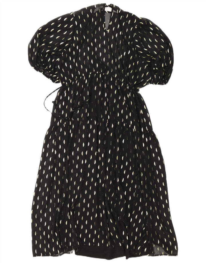 H&M Dame Maxikjole UK 14 Medium Sort Plettet Polyester