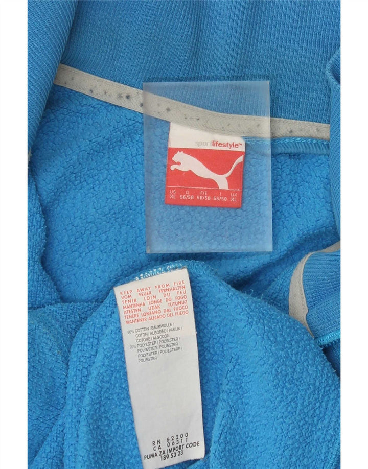 Puma herre grafisk træningsdragt topjakke XL blå bomuld