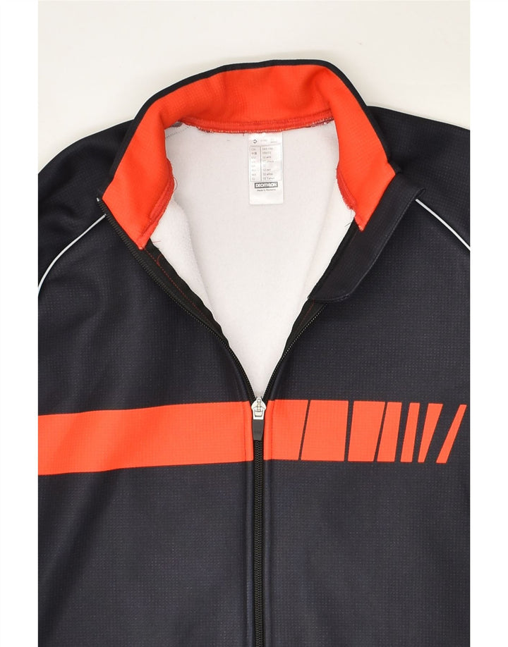 DECATHLON Boys Tracksuit Top Jacket 11-12 Years Black Polyester | Vintage Decathlon | Thrift | Second-Hand Decathlon | Used Clothing | Messina Hembry 