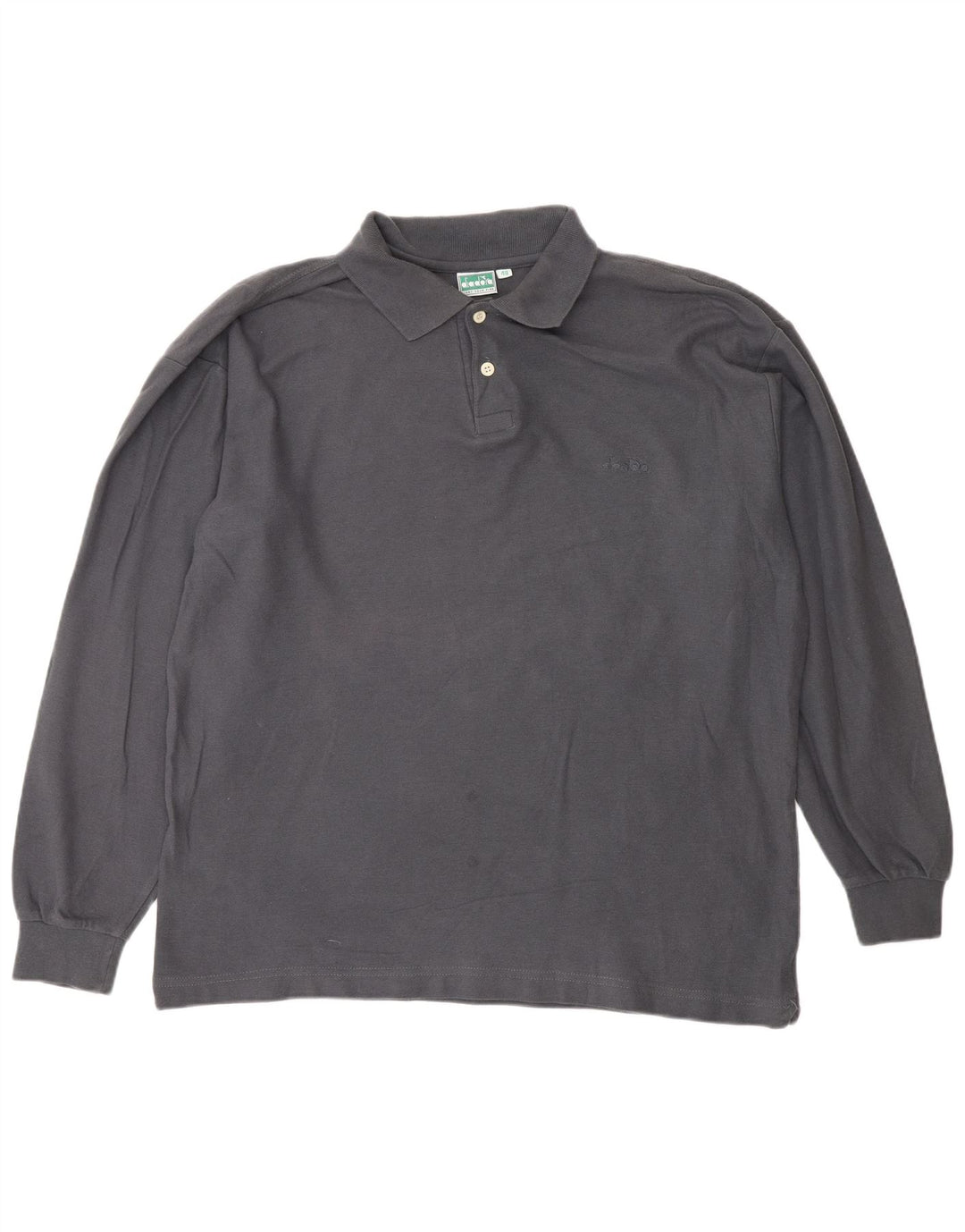 DIADORA Langærmet herre poloshirt IT 48 Mellemgrå bomuld