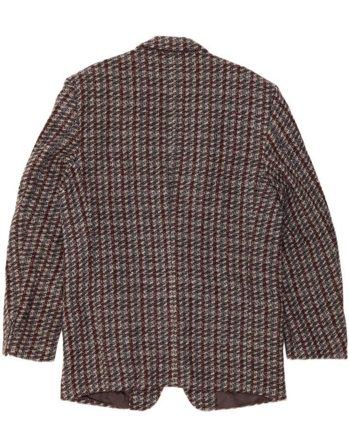VINTAGE Mens 2 Button Blazer Jacket IT 52 XL Grey Check Vintage Vintage and Second-Hand Vintage from Messina Hembry 