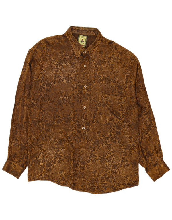 Tipo'S Herreskjorte XL Brun Paisley Viscose