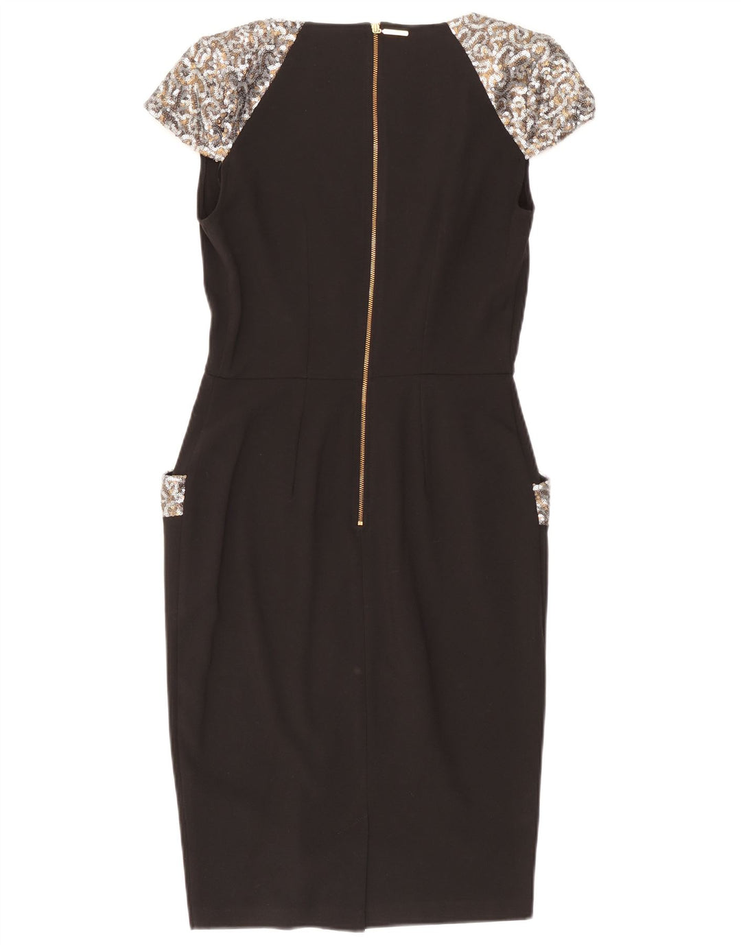 SKABE Kvinders Skedekjole UK 10 Lille Sort Polyester