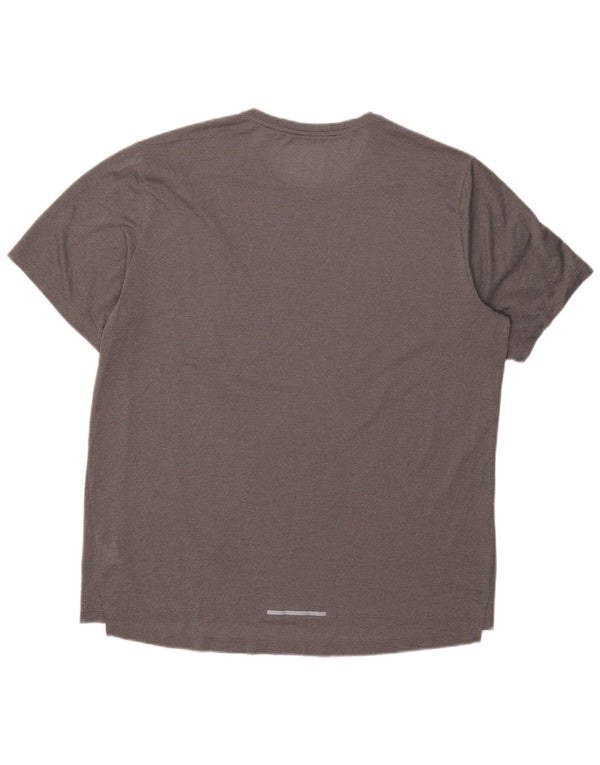 Nike Herre Dri Fit T-Shirt Top XL Grå Polyester