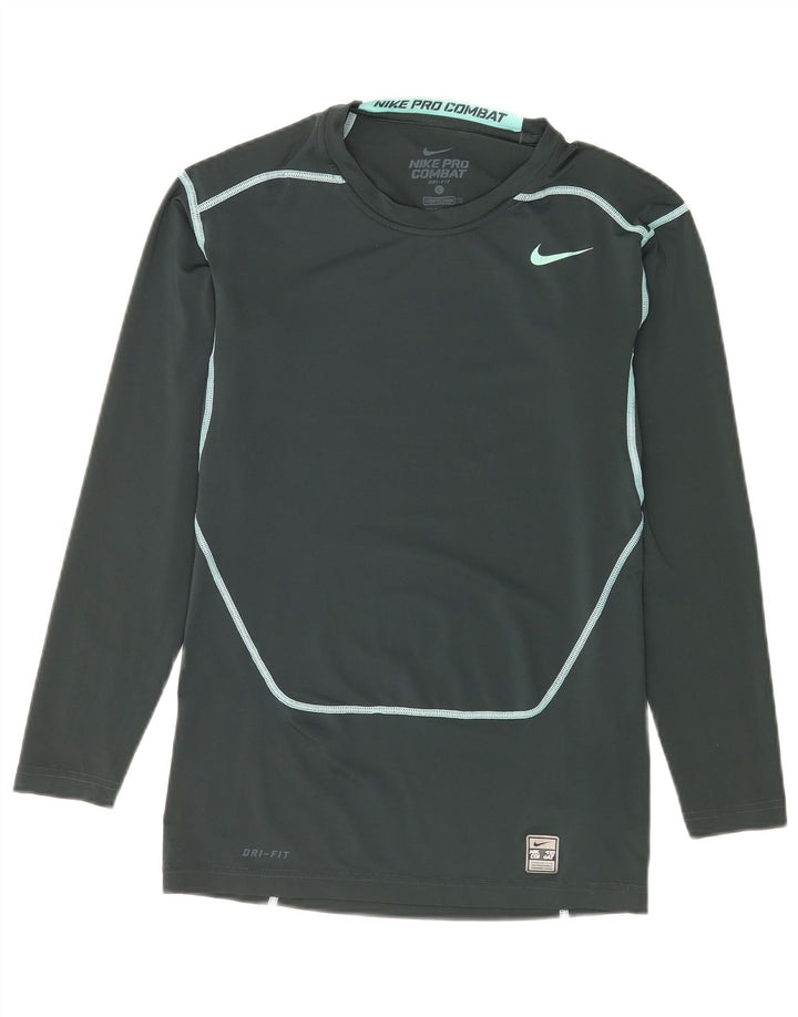 Nike Herre Dri Fit Grafisk Top Langærmet Stor Grøn Polyester
