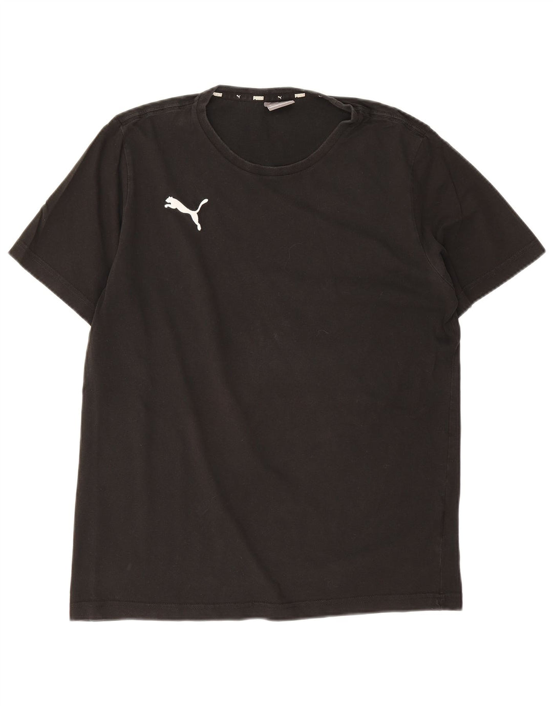 Puma Herre T-Shirt Top Medium Sort Bomuld