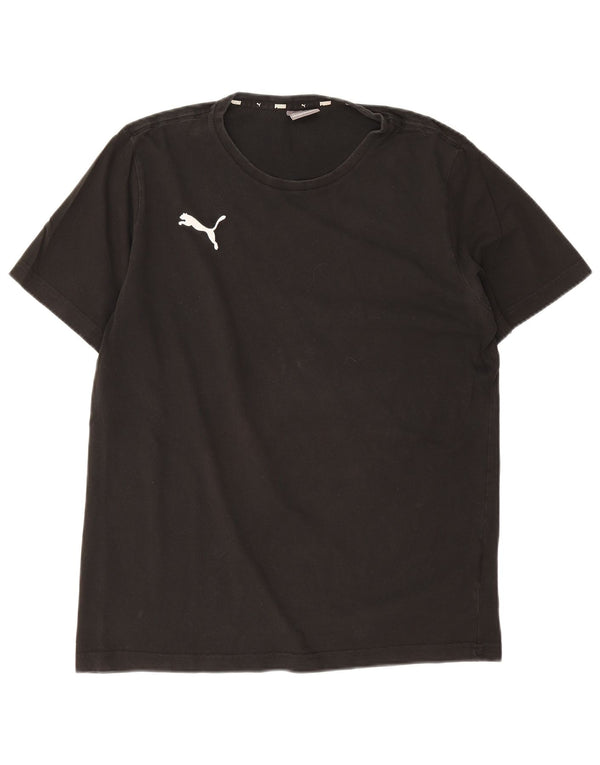 Puma Herre T-Shirt Top Medium Sort Bomuld