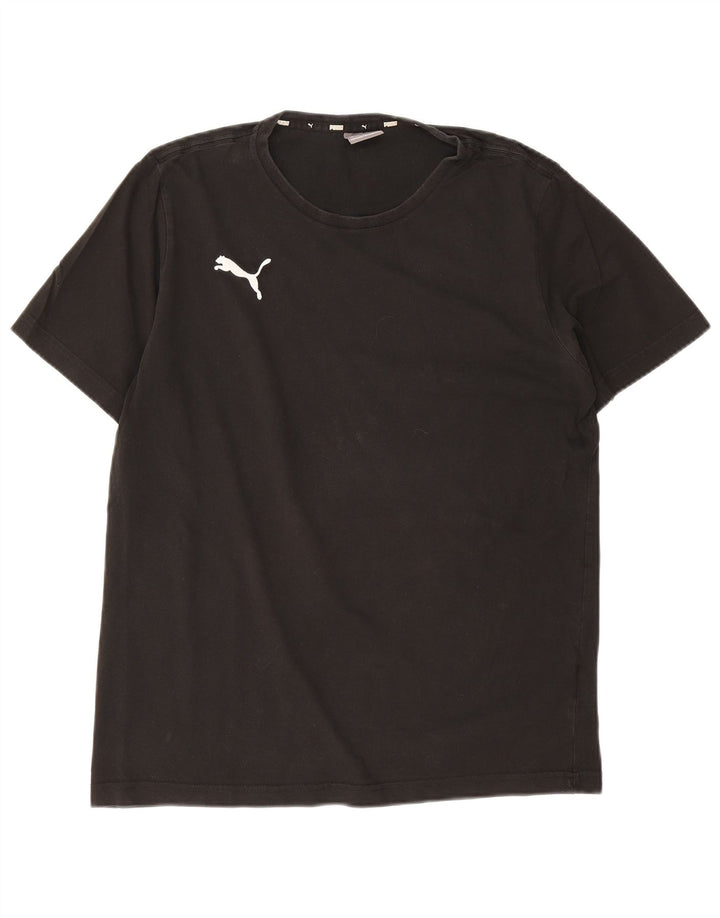 Puma Herre T-Shirt Top Medium Sort Bomuld