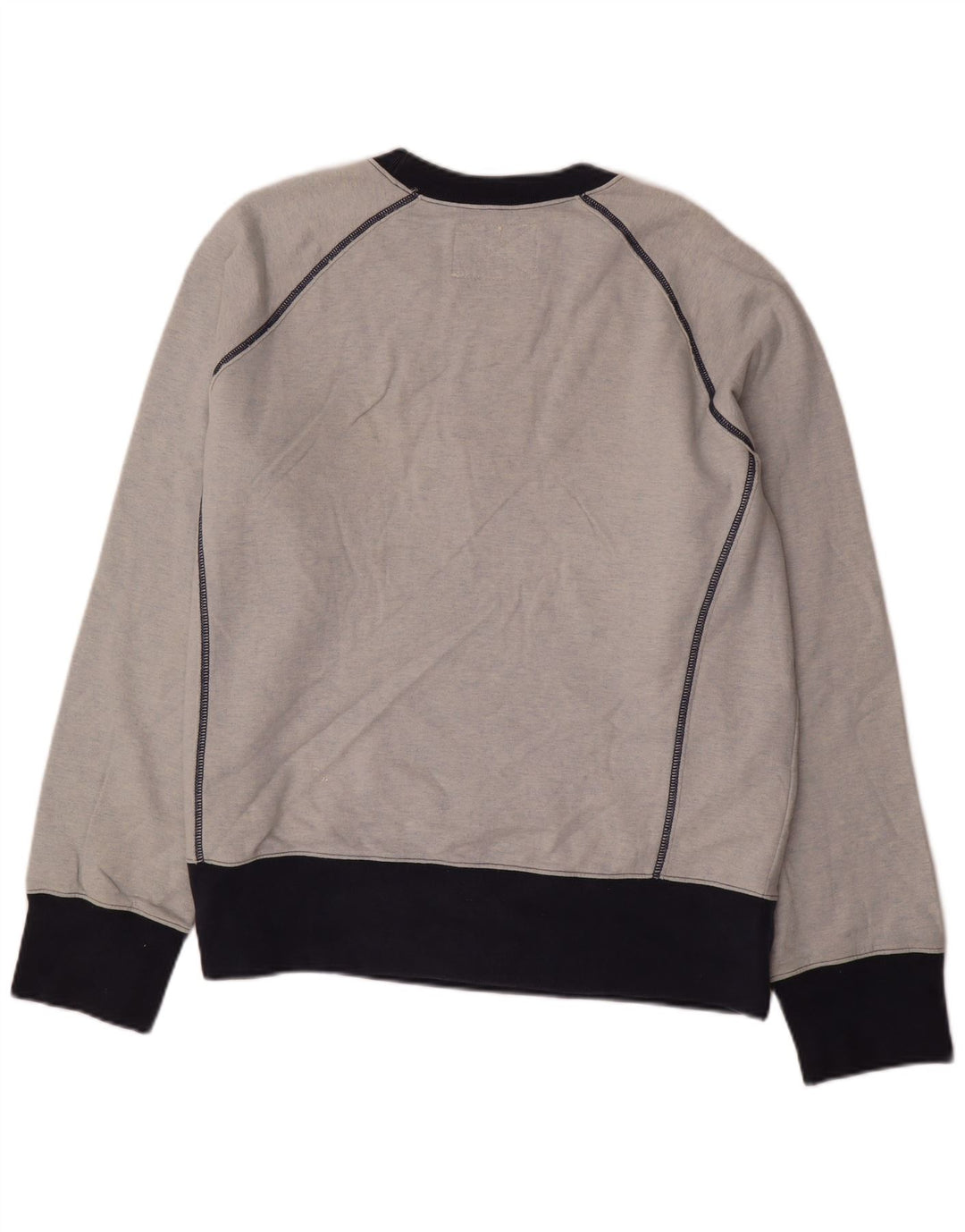 REPLAY Herre Grafisk Sweatshirt Jumper XL Blå Colourblock Bomuld