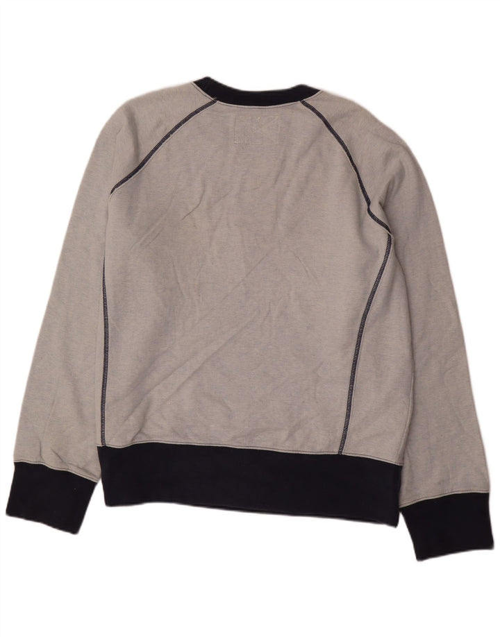 REPLAY Herre Grafisk Sweatshirt Jumper XL Blå Colourblock Bomuld