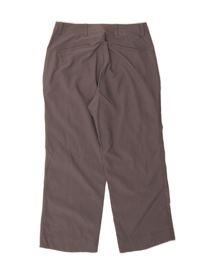 COLUMBIA Womens Straight Cropped Trousers US 6 Medium W29 L24 Grey Nylon Vintage Columbia and Second-Hand Columbia from Messina Hembry 