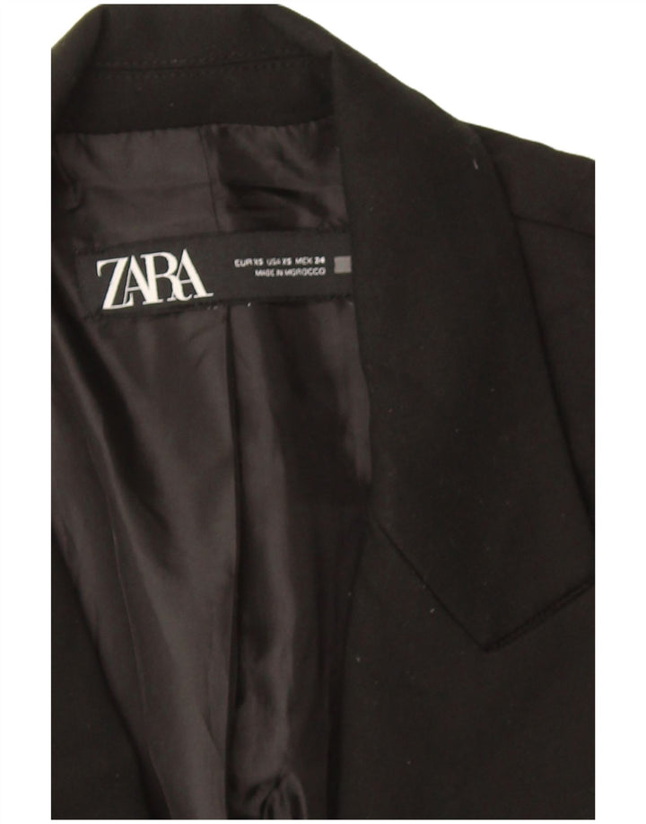 Zara Herre dobbeltradet blazerjakke UK 34 XS Sort