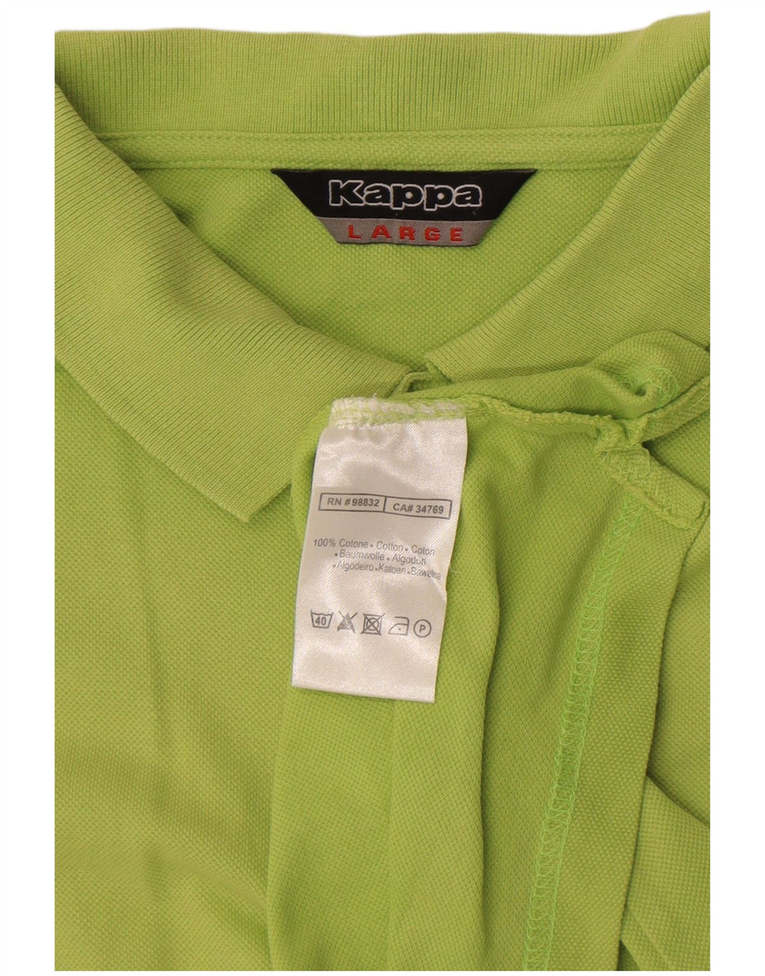 Kappa Polo Shirt til mænd Stor grøn bomuld