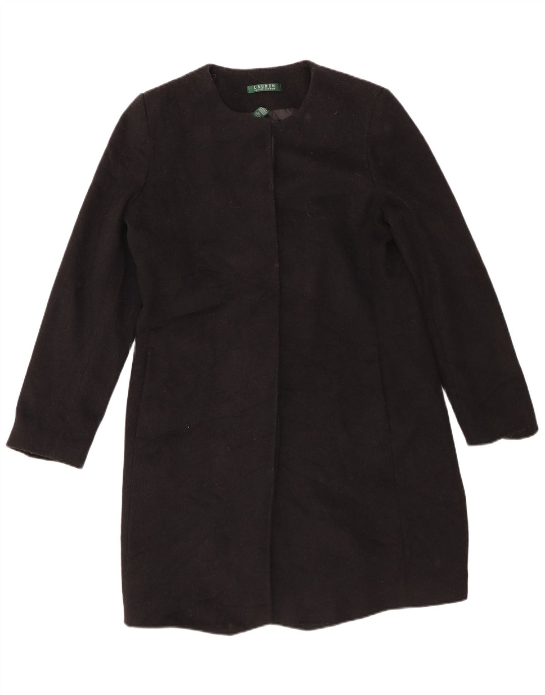Ralph Lauren Dame Overfrakke US 10 Stor Sort Uld