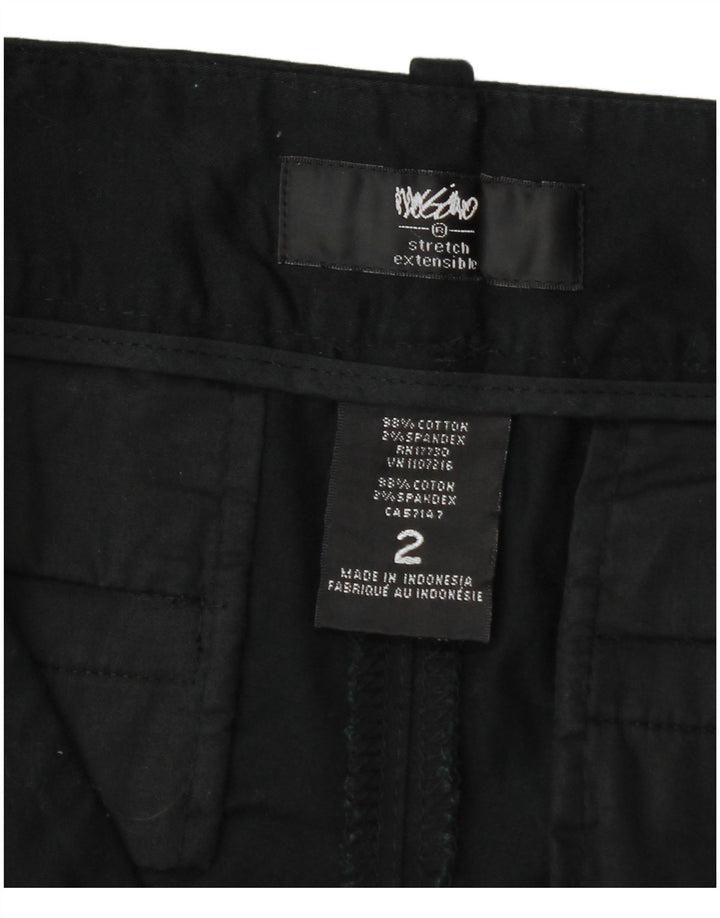 Mossimo Chino Shorts til kvinder US 2 XS W32 Sort Bomuld