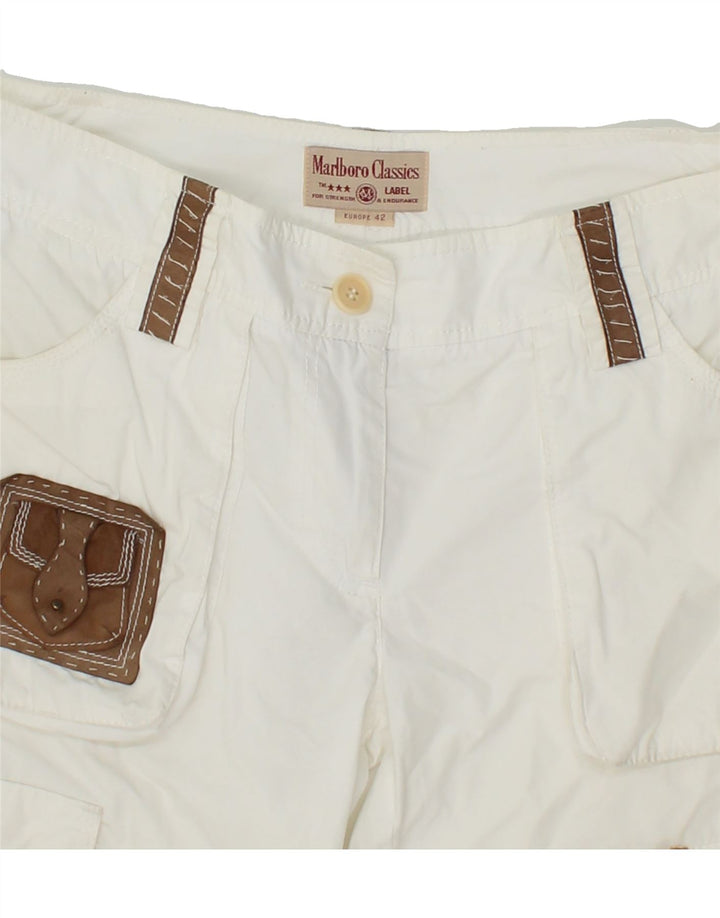 MARLBORO CLASSICS Womens Cargo Bermuda Shorts EU 42 Large W30  White Vintage Marlboro Classics and Second-Hand Marlboro Classics from Messina Hembry 