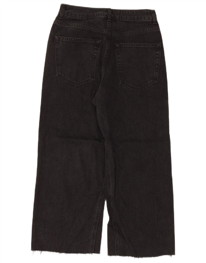 TOPSHOP Dame jeans med brede ben W28 L23 Sort polyester