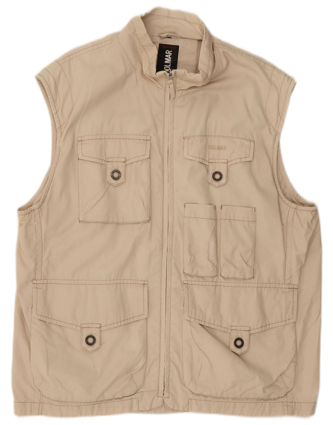 Colmar Herre Utility Gilet UK 42 XL Beige Bomuld