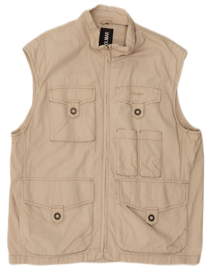 Colmar Herre Utility Gilet UK 42 XL Beige Bomuld