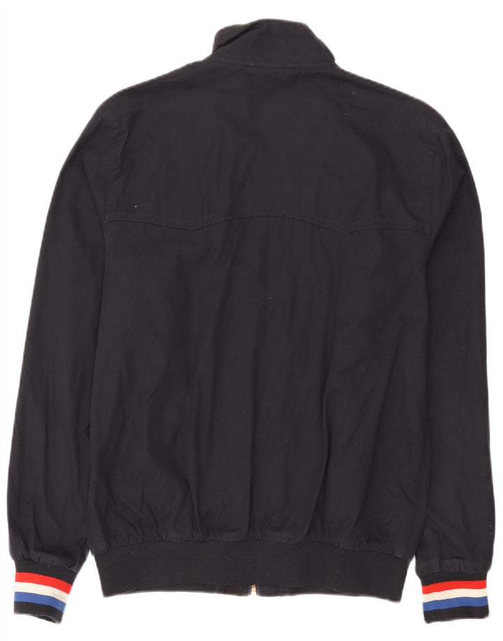 Fred Perry Herre Bomber Jacket UK 38 Medium Navy Blue Bomuld