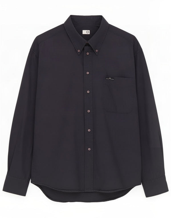 Sergio Tacchini Mens Milano Shirt Large Navy Blue Cotton