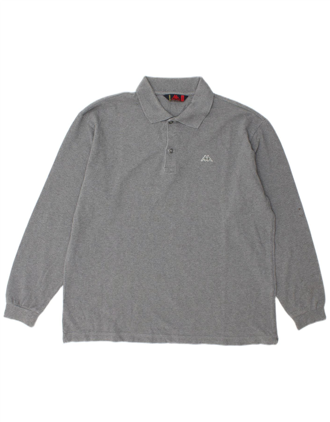 Kappa Langærmet Polo Shirt til mænd Stor grå bomuld