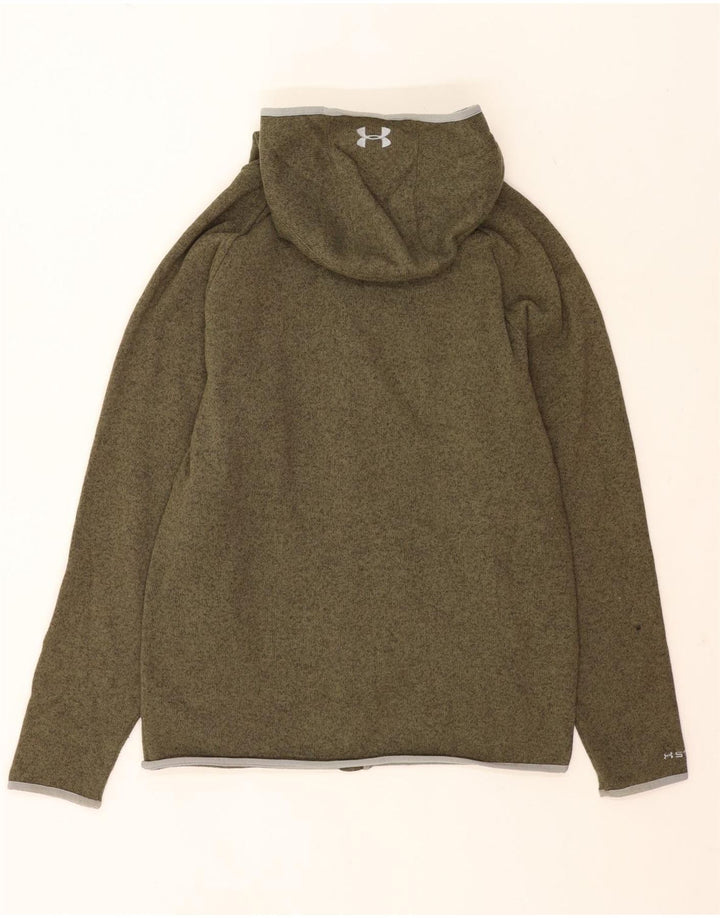 Under Armour Herre hættetrøje med lynlås stor grøn flækket