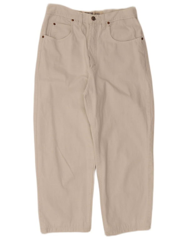 Lee Mens Riders Cropped Jeans W33 L24 Hvid Bomuld