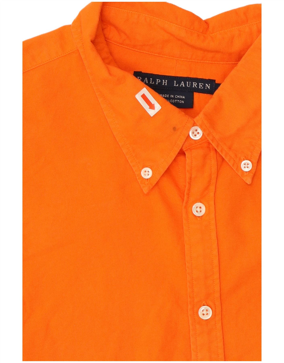 Ralph Lauren drengeskjorte 13-14 år orange bomuld