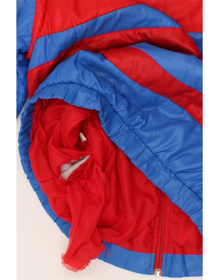 PAPAYA Mens Padded Jacket UK 40 Large Blue Colourblock Polyamide Vintage Papaya and Second-Hand Papaya from Messina Hembry 