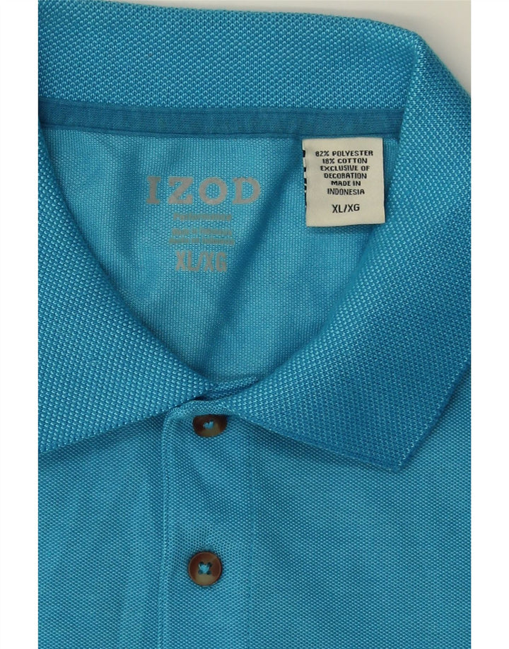 IZOD Mens Polo Shirt XL Blue Polyester Vintage Izod and Second-Hand Izod from Messina Hembry 