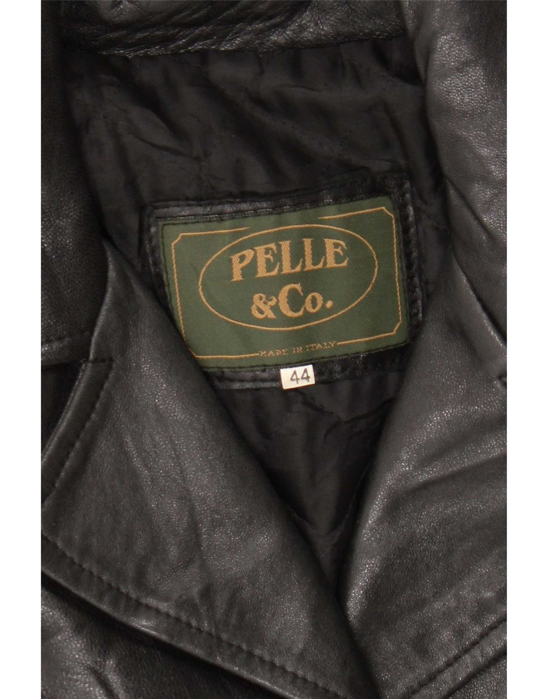 Vintage læderfrakke til kvinder IT 44 Medium Sort