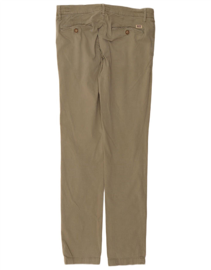 RIFLE Herre Slim Fit Regular Chino Bukser W31 L33 Grøn Bomuld