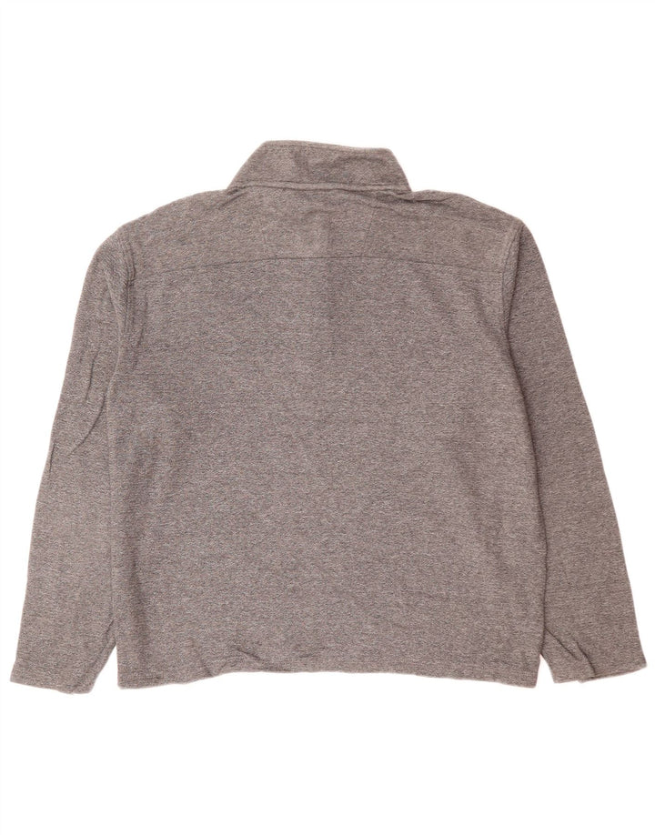 CALVIN KLEIN dame sweatshirt med lynlås i overstørrelse UK 12 mellemgrå