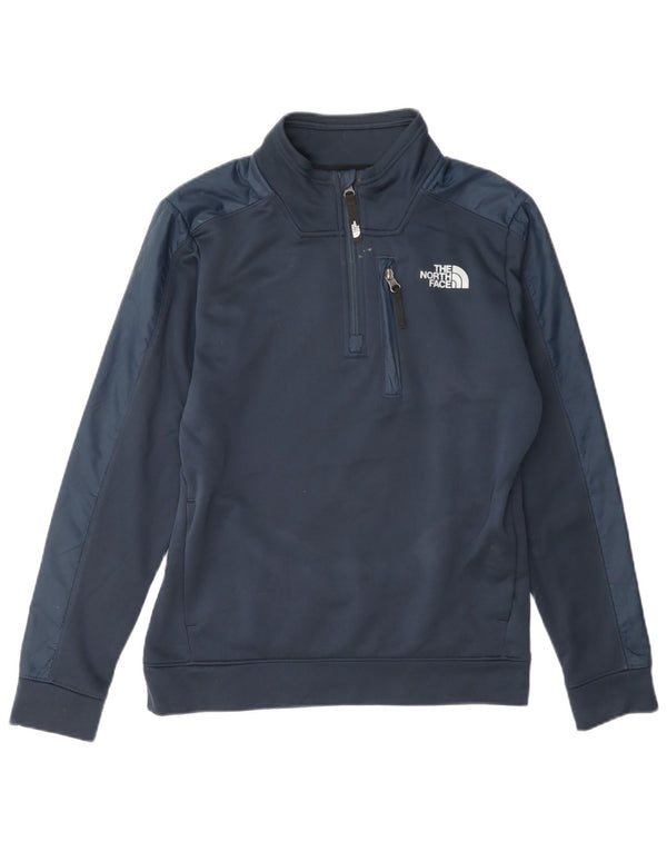 The North Face Boys Zip Neck Sweatshirt Jumper 14-15 år XL Navy Blue